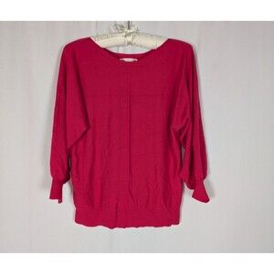 Max Studio Sweater M Women's Pink Pullover Dolman Sleeve Knit Barbiecore Barbie